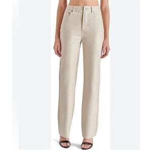 St. John Straight Leg Trouser Pants in Creamy Beige 12‎